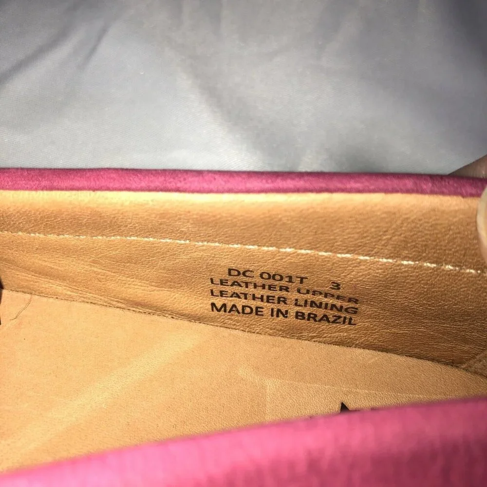 Driver Club USA Johnson Ave Pink Nubuck Leather Loafers Size 3 Little Kid/Youth